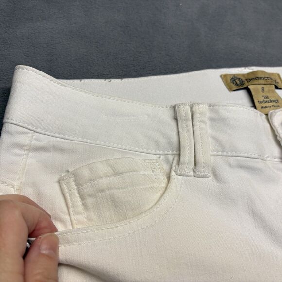 Democracy Ab Technology Jeans Size 8 White Stretch Bootcut Denim - Picture 3 of 9